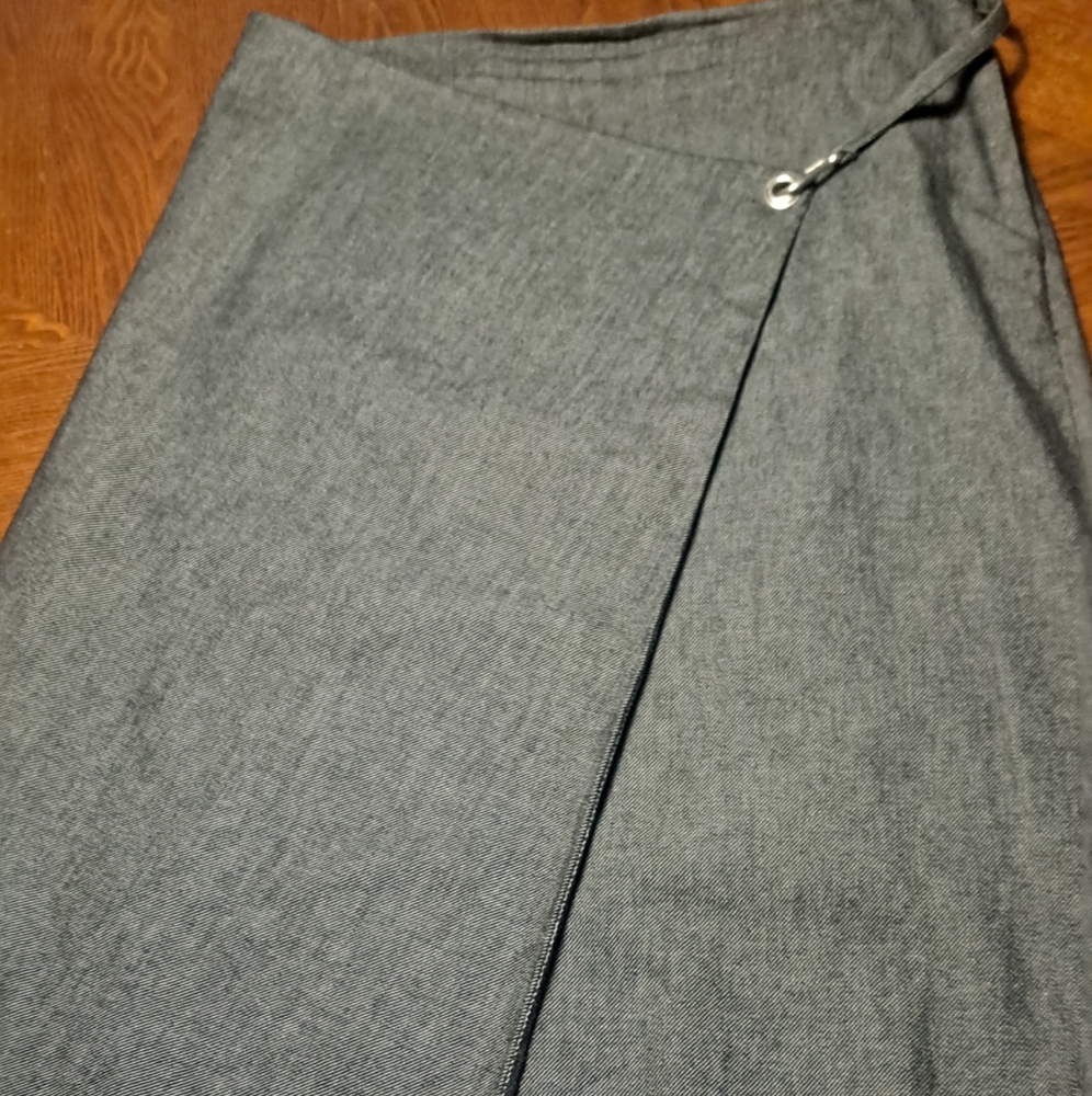 COS Elegant Gray Wrap Skirt